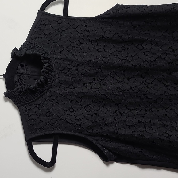 BANANA REPUBLIC NWT Lined Lace Sleeveless Tank Top in Black Size Petite Small - Picture 7 of 14